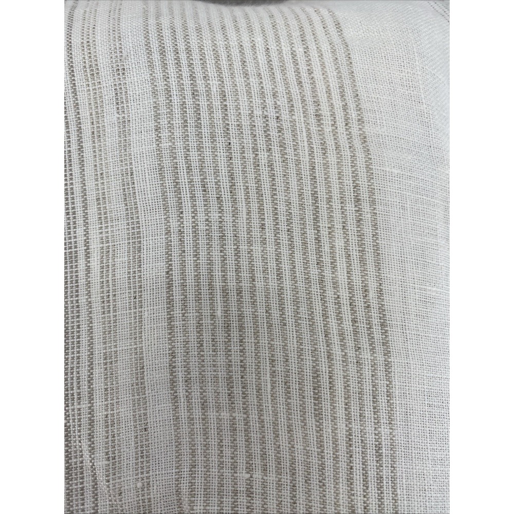 Brooks Brothers Duvet Set QUEEN Cream Beige Stripe 100% European Flax Linen - Picture 14 of 14